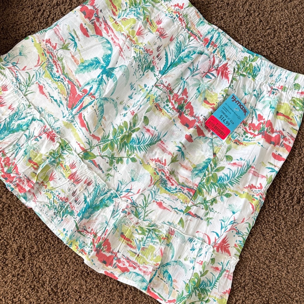 Tropical Print Skirt